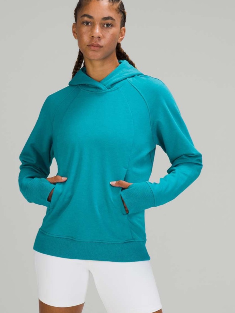 lululemon athletica Teal scuba Blue Hooded Pullover. NWT